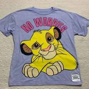 Disney The Lion King Simba  No Worries Short sleeve‎ T-Shirt  size XS